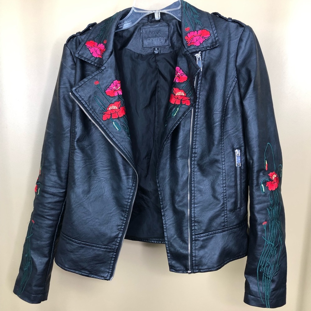 Floral Leather Jacket (S)